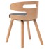 Sillas de comedor 4 uds madera curvada cuero sintético
