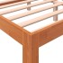 Estructura cama con cabecero madera pino marrón cera 150x200
