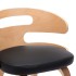 Sillas de comedor 4 uds madera curvada cuero sintético