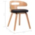 Sillas de comedor 4 uds madera curvada cuero sintético