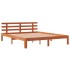 Estructura cama con cabecero madera pino marrón cera 180x200