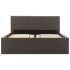 Cama canapé hidráulica cuero sintético gris 120x200