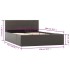 Cama canapé hidráulica cuero sintético gris 120x200