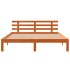 Estructura cama con cabecero madera pino marrón cera 180x200