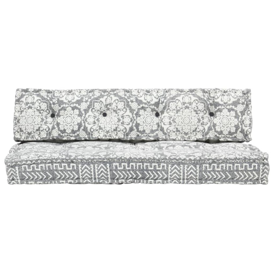 Cojín para sofá de palés tela gris claro