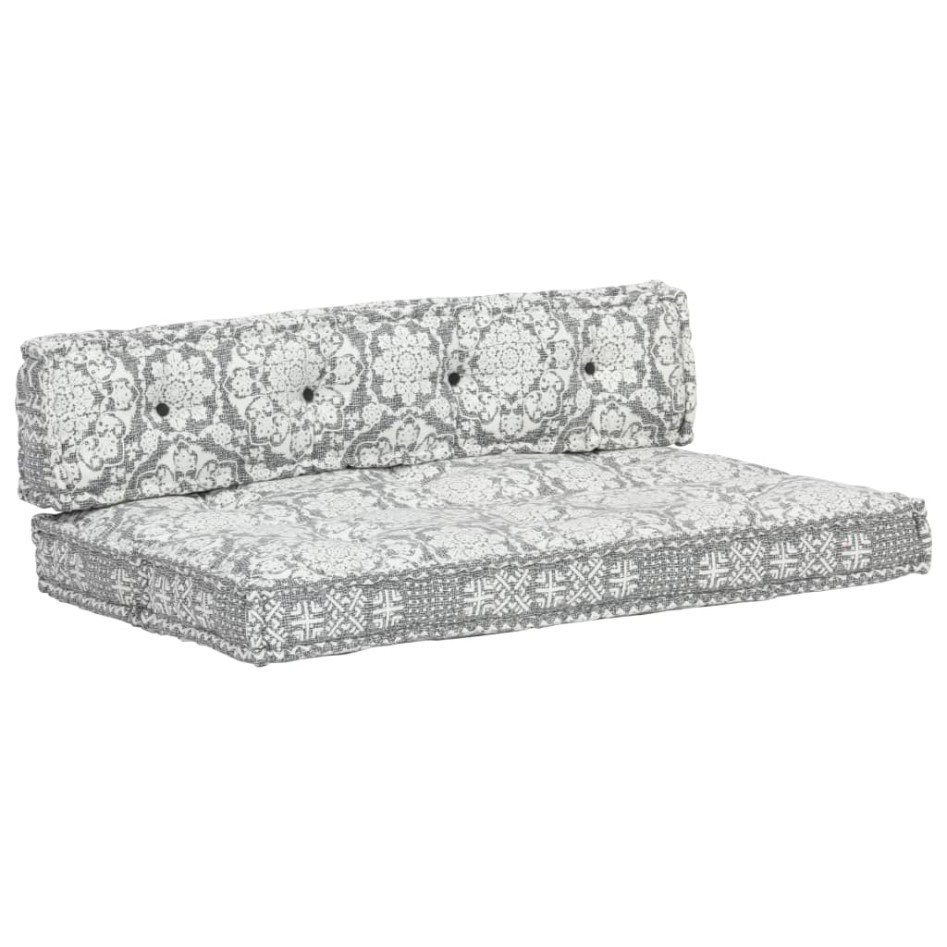 Cojín para sofá de palés tela gris claro