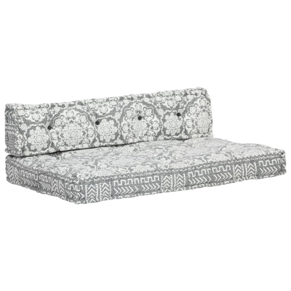 Cojín para sofá de palés tela gris claro