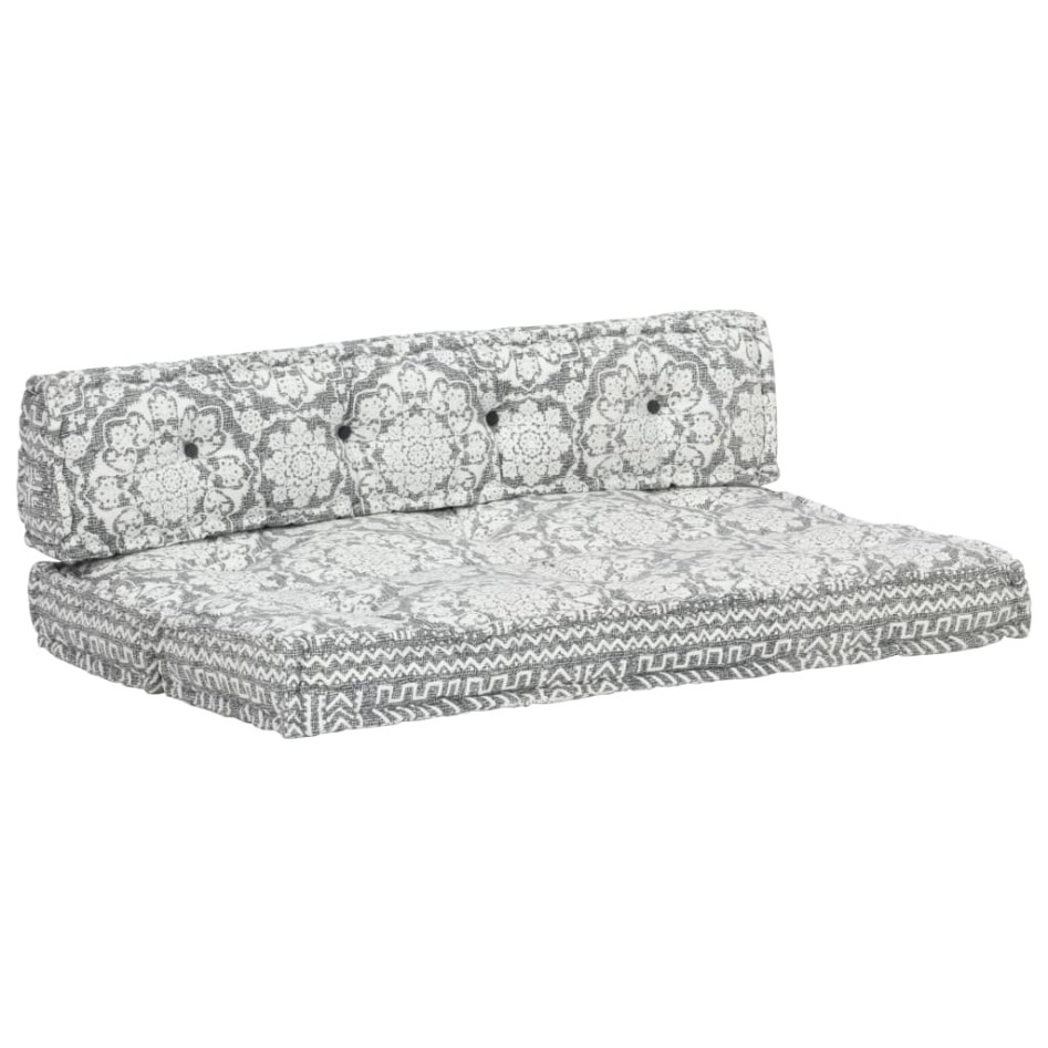 Cojín para sofá de palés tela gris claro