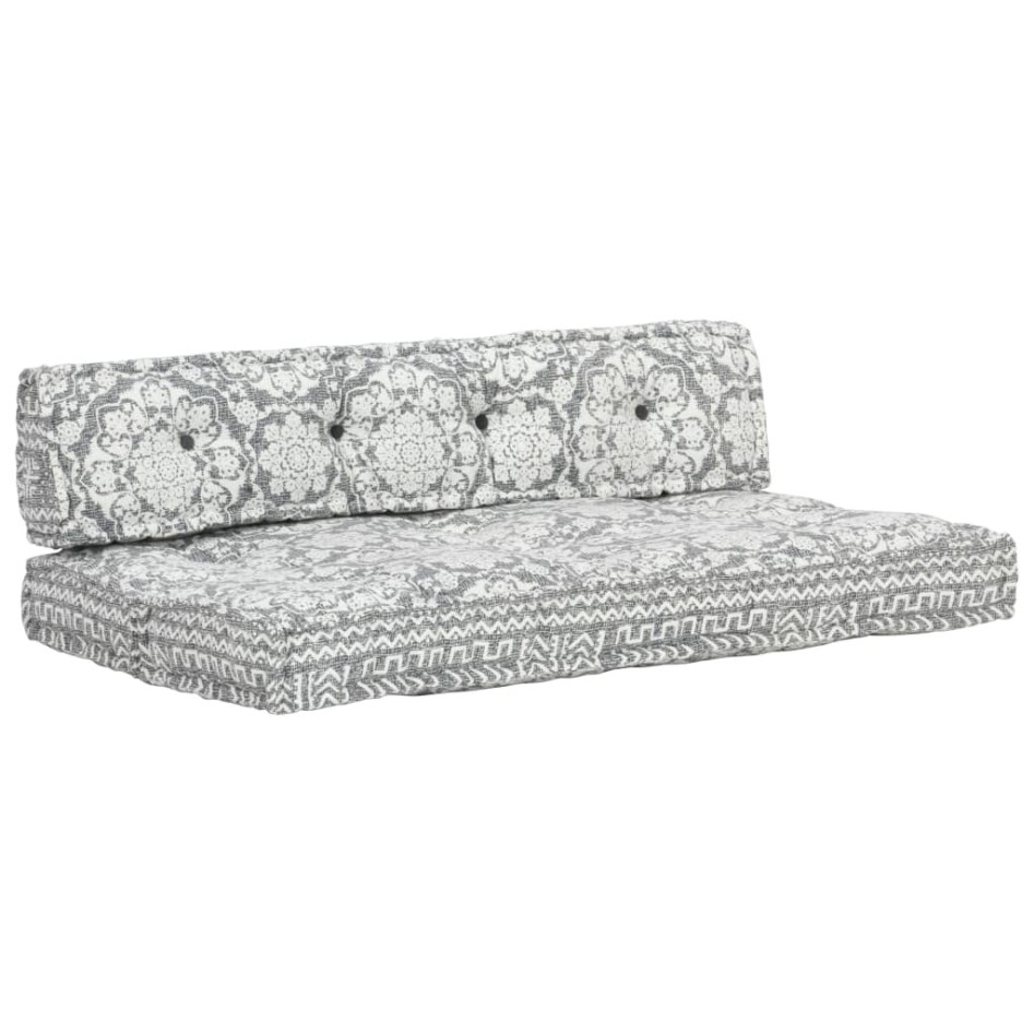 Cojín para sofá de palés tela gris claro