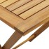 Mesa y sillas bistró plegables 3 pzas y cojines madera