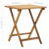 Mesa y sillas bistró plegables 3 pzas y cojines madera