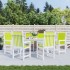 Cojín silla jardín respaldo bajo 6 uds tela Oxford verde