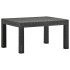 Set de muebles jardín 2 piezas con cojín PP ratán gris