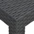 Set de muebles jardín 2 piezas con cojín PP ratán gris