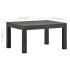 Set de muebles jardín 2 piezas con cojín PP ratán gris