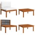 Muebles de jardín 2 piezas con cojines madera maciza de