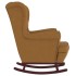 Silla mecedora con patas de madera de caucho terciopelo