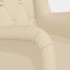 Sillón con patas mecedoras madera maciza caucho y tela