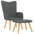 Sillón de relax con taburete tela gris