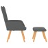 Sillón de relax con taburete tela gris