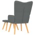 Sillón de relax con taburete tela gris