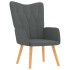 Sillón de relax con taburete tela gris