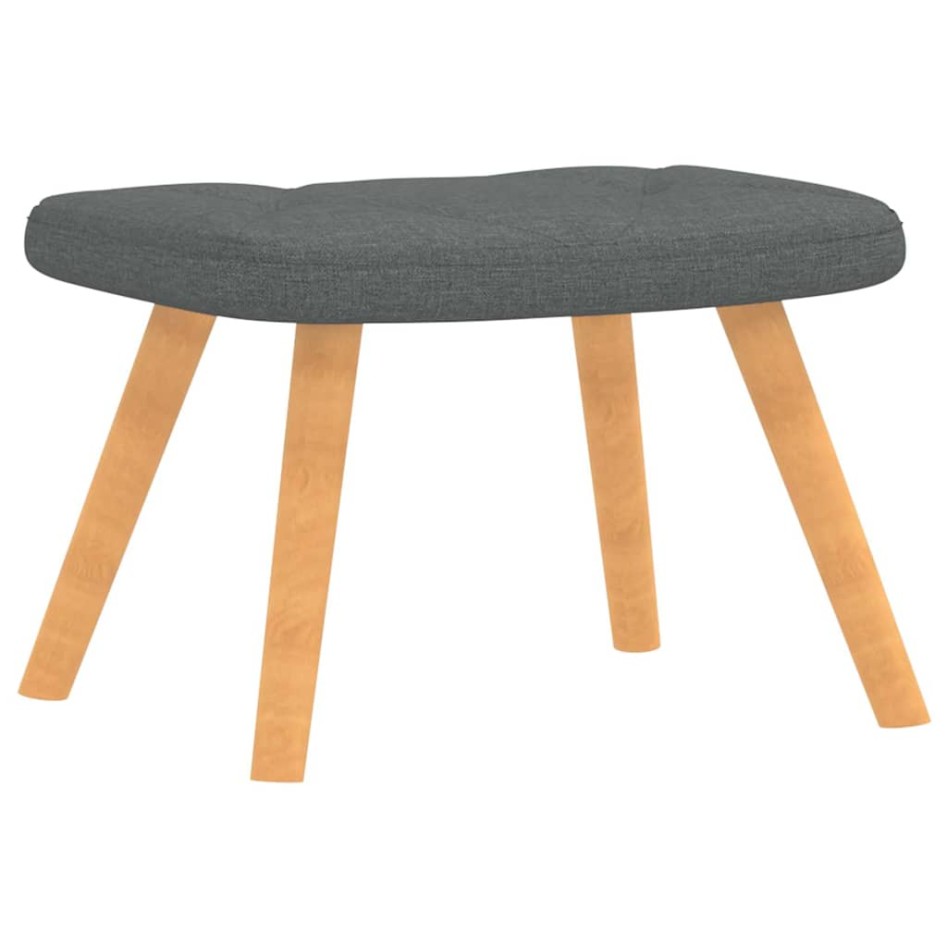 Sillón de relax con taburete tela gris