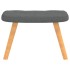 Sillón de relax con taburete tela gris