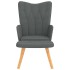 Sillón de relax con taburete tela gris