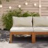 Sofá intermedio seccional cojín blanco crema madera de