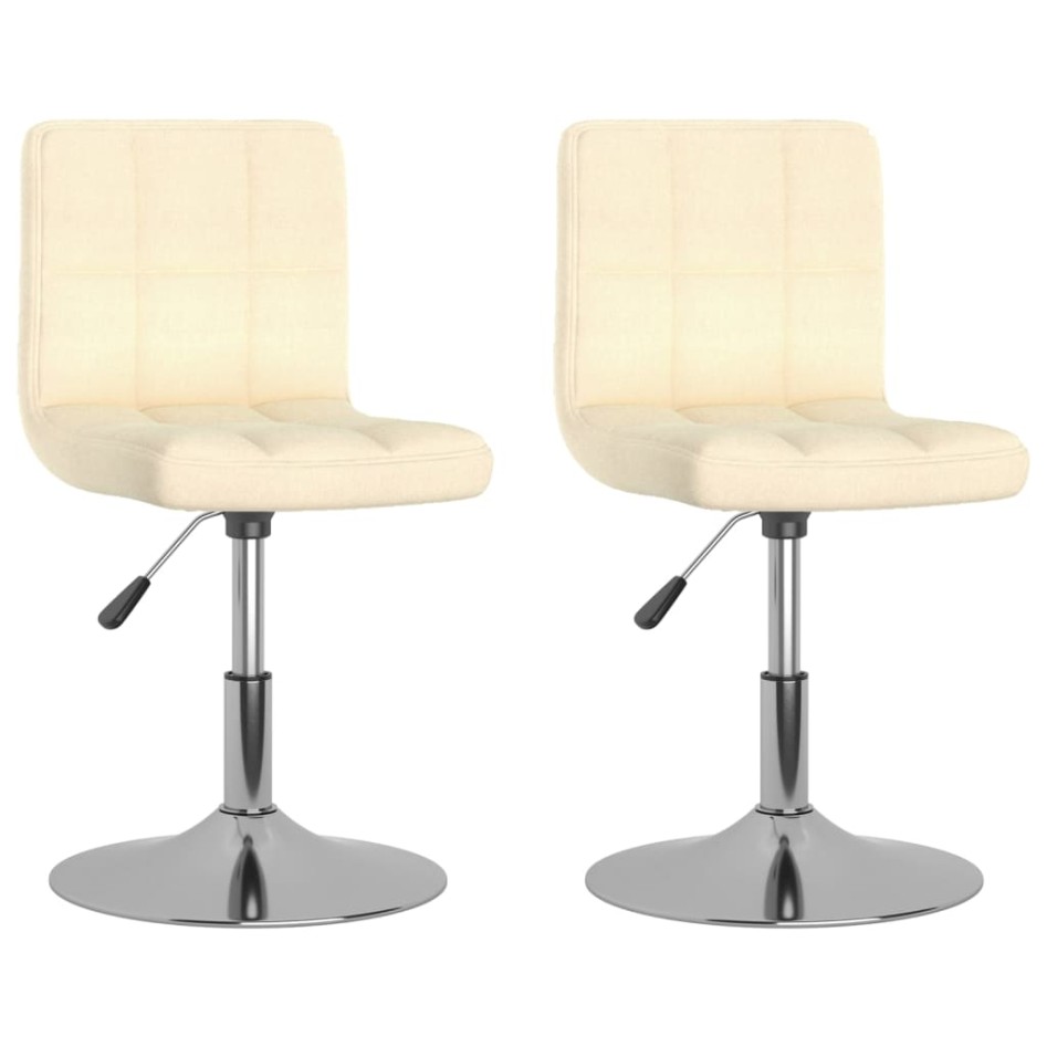 Sillas de comedor giratorias 2 unidades tela color