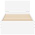 Estructura de cama con cabecero y luces LED blanco 90x190