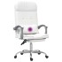Silla de oficina reclinable masaje cuero sintético