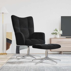 Sillón de relax con taburete terciopelo