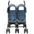Carrito para gemelos de acero azul