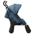 Carrito para gemelos de acero azul
