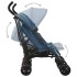 Carrito para gemelos de acero azul