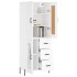 Aparador alto madera contrachapada blanco 69,5x34x180