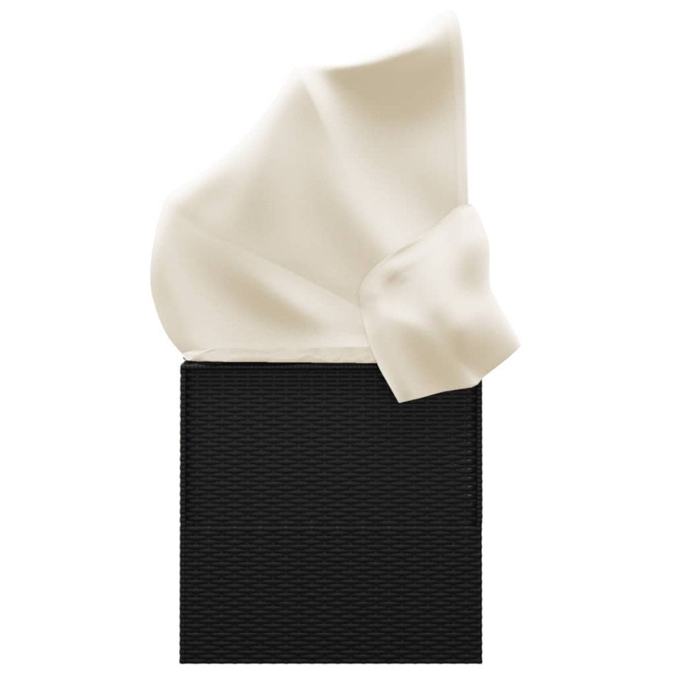 Sofá tumbona de jardín con toldo cojines ratán sintético