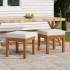 Taburetes de jardín con cojines 2 uds madera acacia 40x40x42