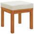 Taburetes de jardín con cojines 2 uds madera acacia 40x40x42