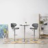 323648  Bar Stools 2 pcs Grey Faux