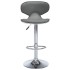 323648  Bar Stools 2 pcs Grey Faux