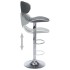 323648  Bar Stools 2 pcs Grey Faux