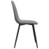 Sillas de comedor 4 unidades terciopelo gris