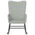 Silla mecedora de terciopelo gris