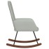 Silla mecedora de terciopelo gris