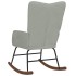 Silla mecedora de terciopelo gris