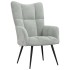 Sillón de relax de terciopelo gris
