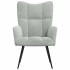 Sillón de relax de terciopelo gris